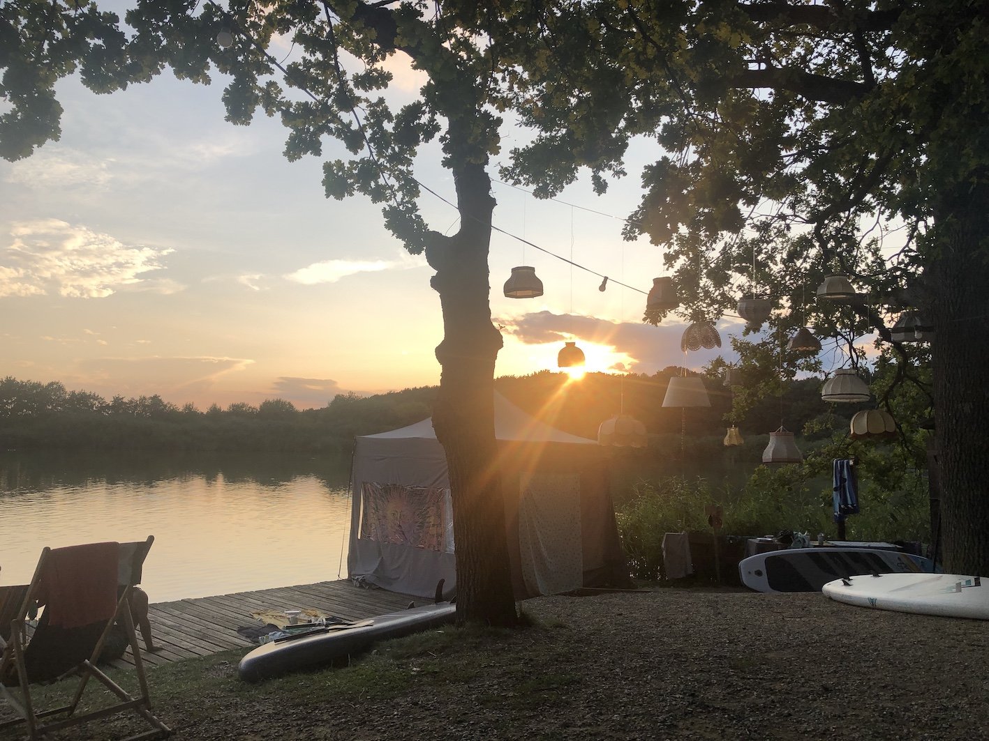 wasserFEST Abendstimmung am See mit Sonnenuntergang